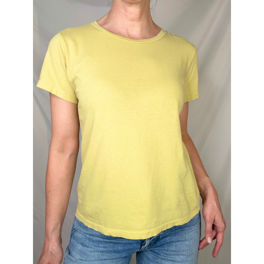 Jungmaven Hemp Organic Cotton Blend Crew Neck T-Shirt Lime Green Yellow XS Tee - Picture 11 of 11